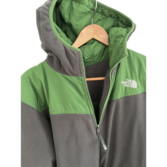 The North Face Mens L Reversible Puffer Jacket Quilted Hood Workwear Gorpcore - Picture 7 of 8